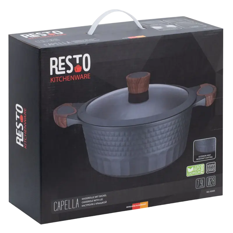 Кастрюля RESTO Capella CAPELLA Чёрный
