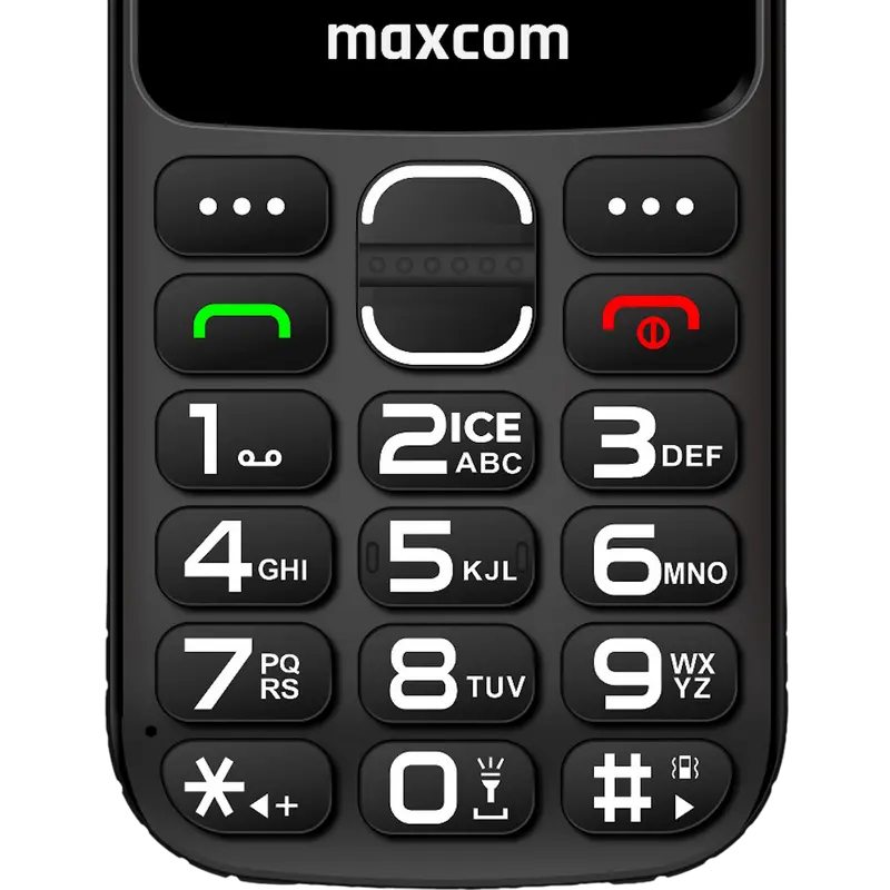Мобильный телефон Кнопочный MaxCom MM443 Чёрный