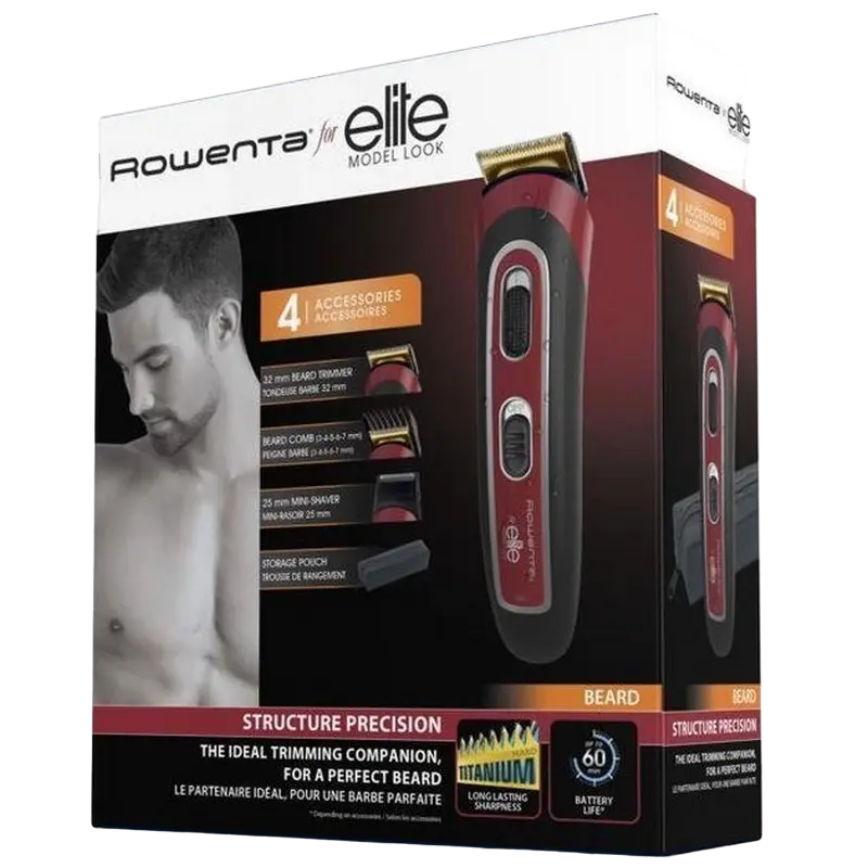 Мужской Триммер Rowenta Structure Precision Чёрный/Красный