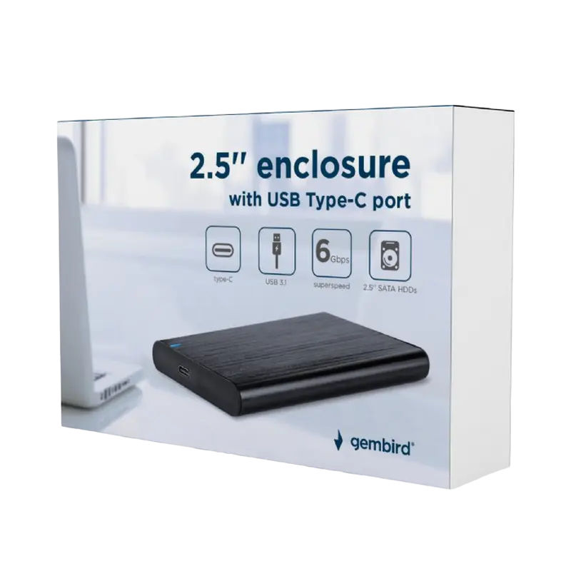 Внешний корпус Gembird EE2-U3S-6 Чёрный