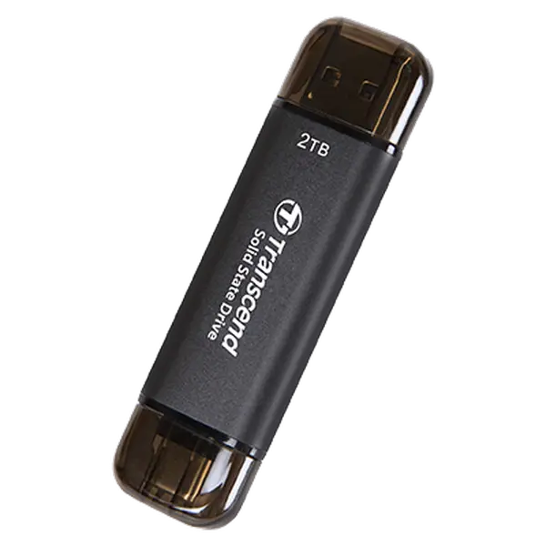 Внешний портативный SSD накопитель Transcend ESD310C 2 ТБ Grey