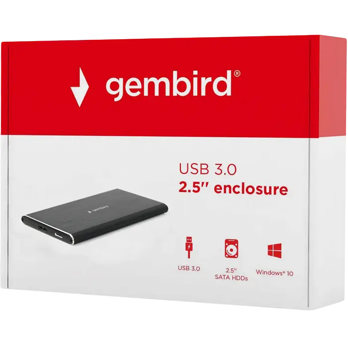Внешний корпус Gembird EE2-U3S-4 Чёрный