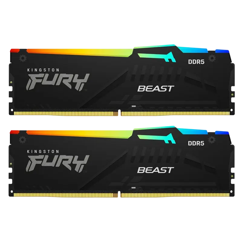 Memorie RAM Kingston FURY Beast RGB FURY Beast 64GB Negru