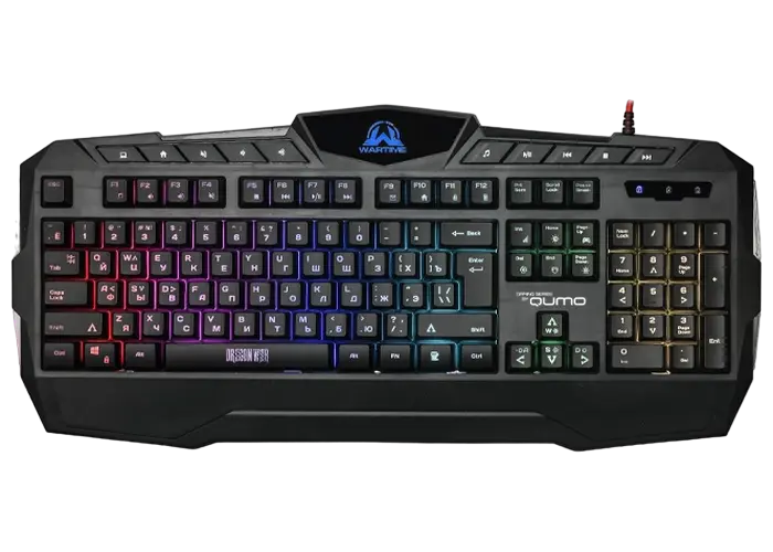 Клавиатура, мышь и коврик для мыши QUMO Wartime Мембрана Черный