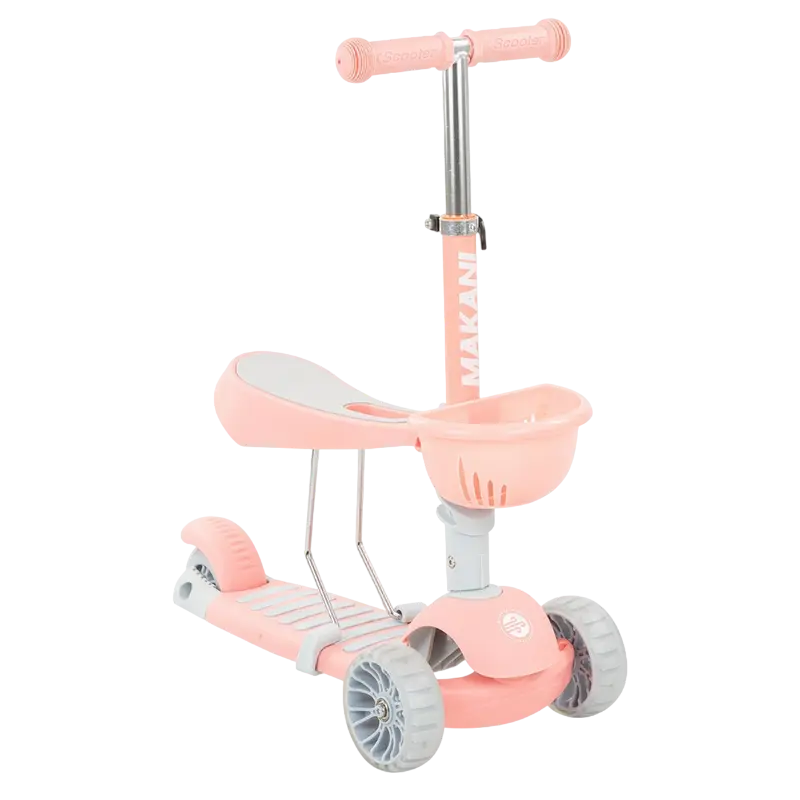 Детский 3-колесный самокат Makani BonBon Розовый
