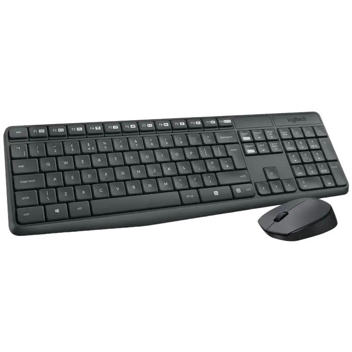 Клавиатура и мышь Logitech MK235 Мембрана Серый