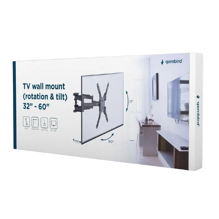 Кронштейн для телевизора Gembird WM-60RT-01 Черный