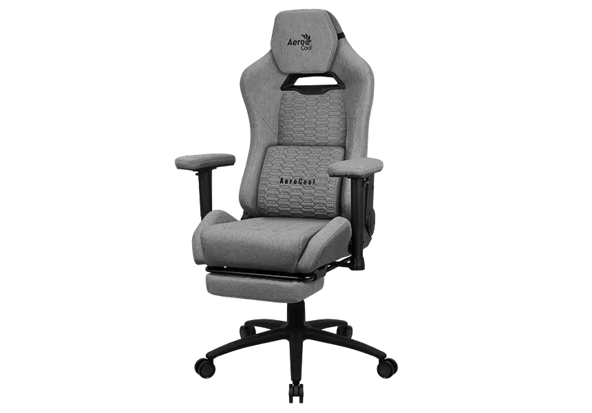 Scaun Gaming AeroCool Royal AeroWeave PU Piele Gri