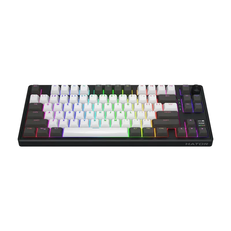 Tastatură HATOR Skyfall 80 Pro, Cu fir / Fără fir, Negru | Gri