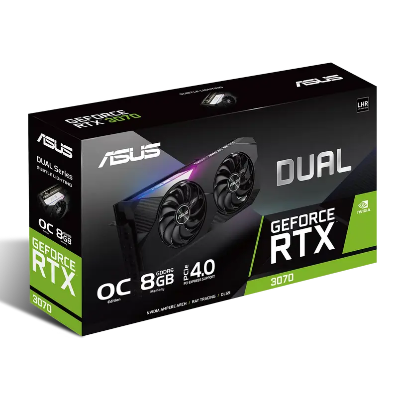 Видеокарта ASUS Dual GeForce RTX 3070 V2 OC LHR