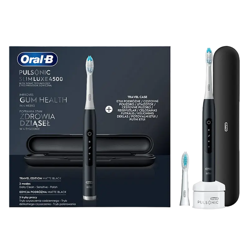 Электрическая зубная щетка Для взрослых Oral-B Pulsonic Slim Luxe 4500 Матовый черный