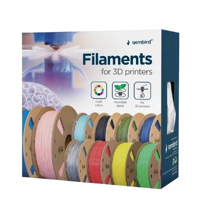 Нить для 3D-принтера Gembird 3DP-PLA1.75-01-W Белый