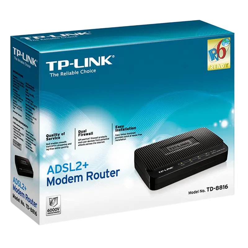 ADSL Модем TP-LINK TD-8816 Черный