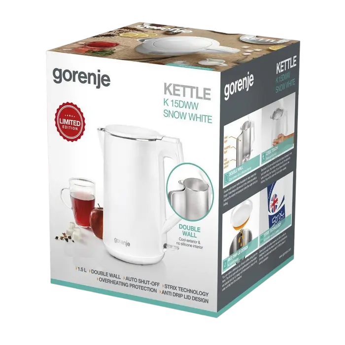 Электрочайник Gorenje K15DWW Белый