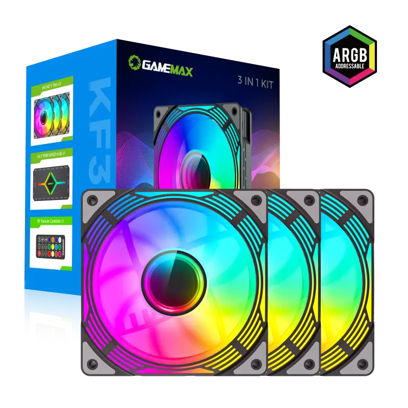 Вентилятор для ПК Gamemax KF300 120 мм Черный