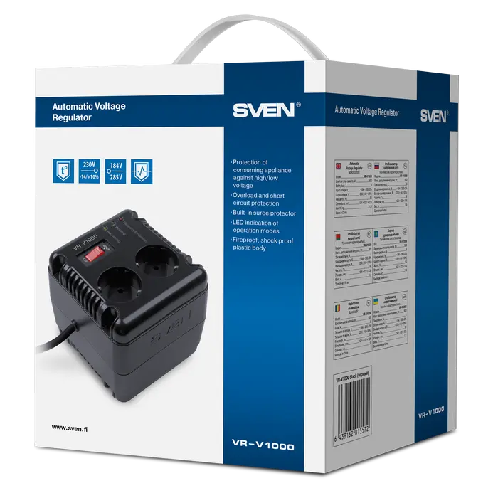 Стабилизатор напряжения SVEN VR-V1000 Черный