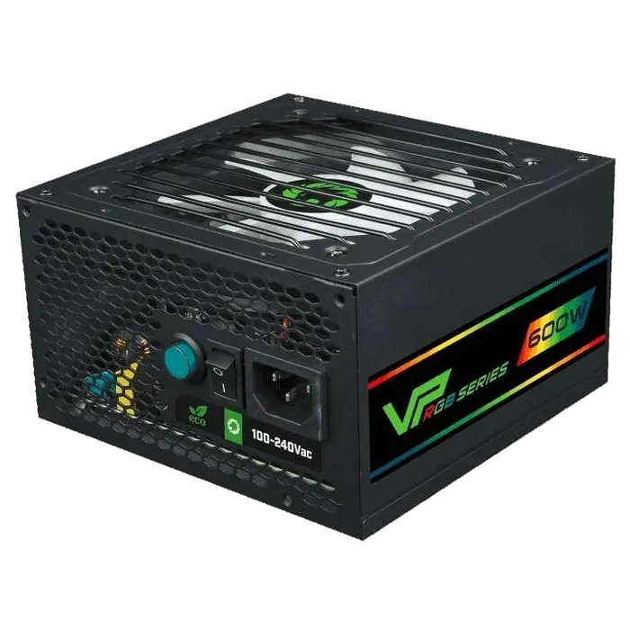 Tip Блок питания для компьютеров Gamemax VP-600-RGB ATX Черный