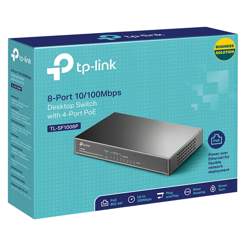PoE коммутатор TP-LINK Desktop Switch Черный