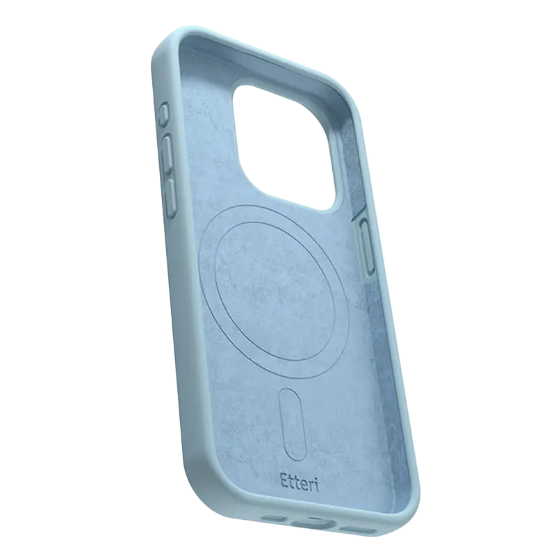 Husă Etteri Apple iPhone 16 Pro Silicone Mag case Silicone Case with MagSafe Albastru deschis