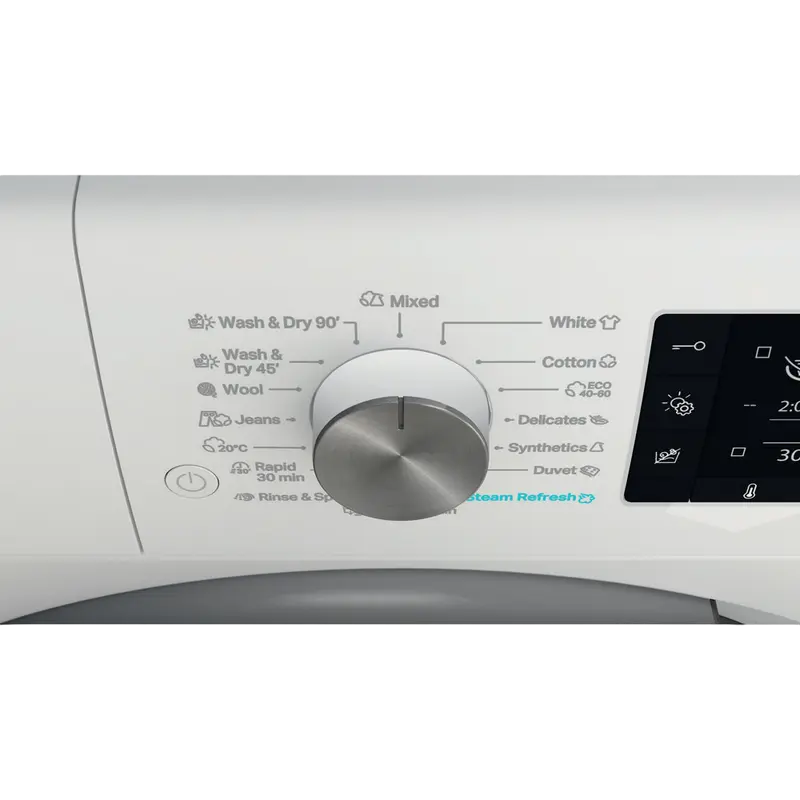 Mașină de spălat cu uscător Whirlpool FFWDD 1076258 SV EE Alb