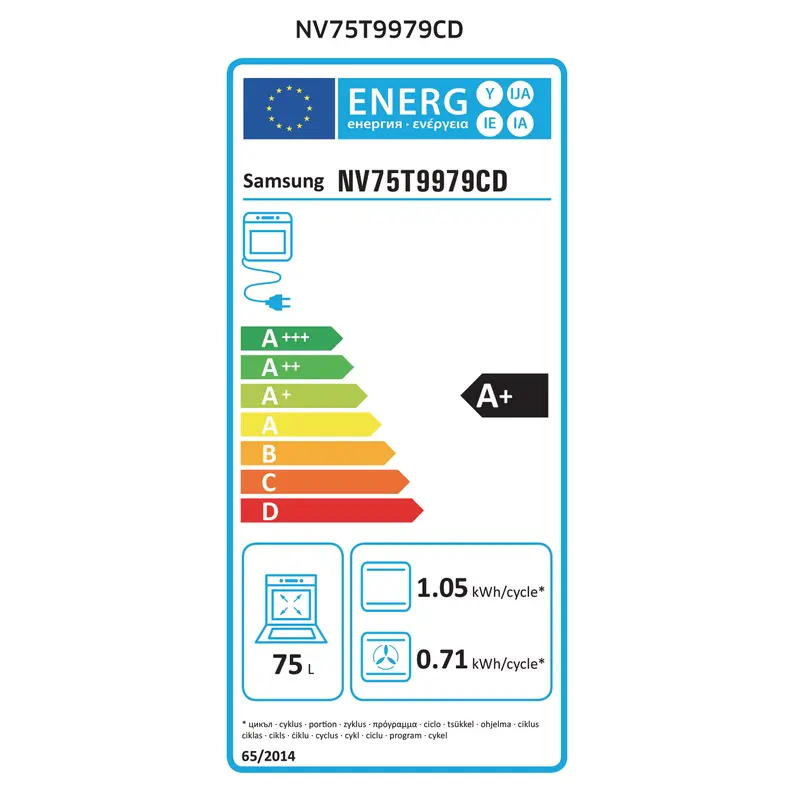 Электрический духовой шкаф Samsung NV75T9979CD/WT Черный