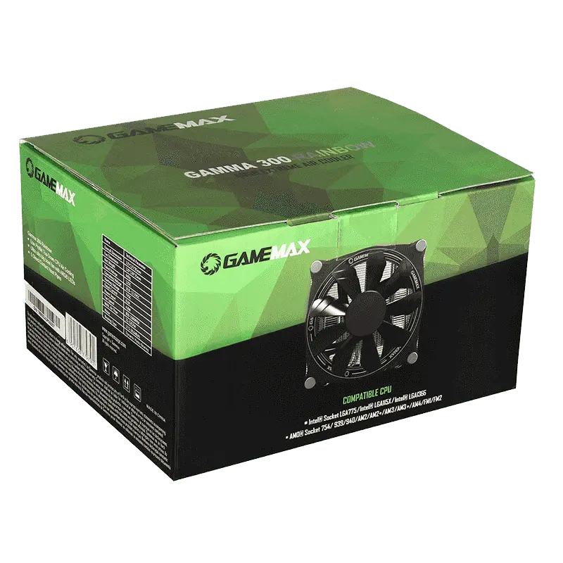 Кулер для процессора Gamemax Gamma 300 Rainbow 120 мм