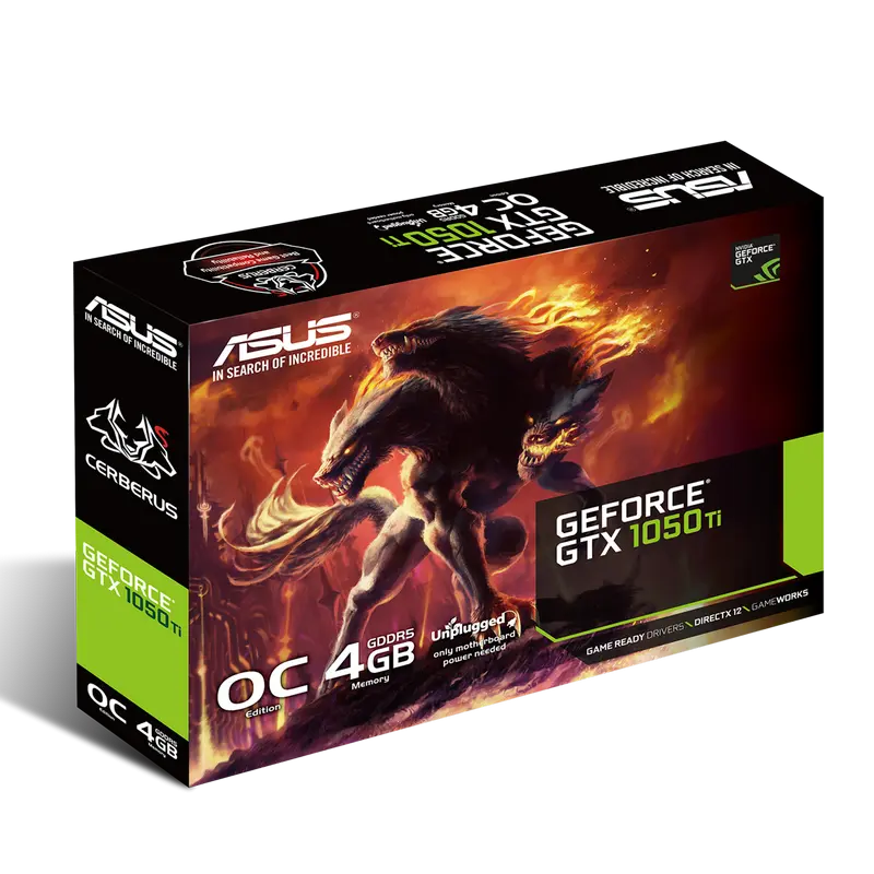 Видеокарта ASUS Cerberus GeForce GTX 1050 Ti OC