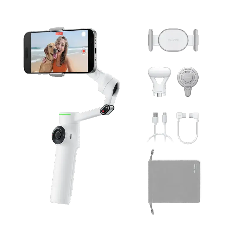 Selfie Stick Insta360 Flow 2 Pro Creator Kit Alb