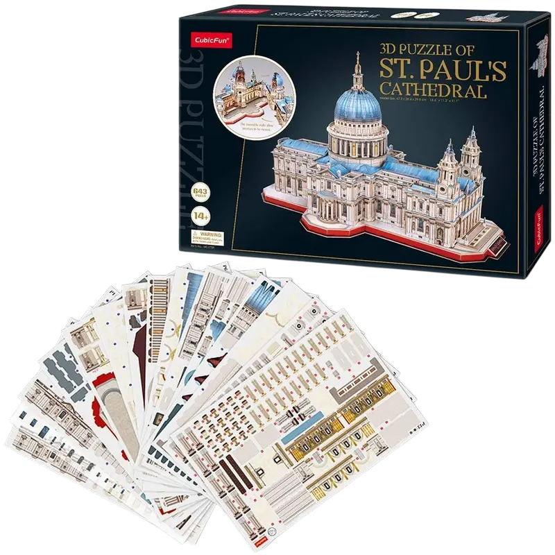 Puzzle 3D CubicFun St.Pauls Cathedral Multicolor