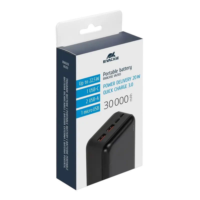 Портативное зарядное устройство Rivacase VA2103 Черный