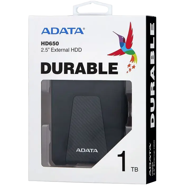 Внешний портативный жесткий диск ADATA HD650 1 ТБ Чёрный