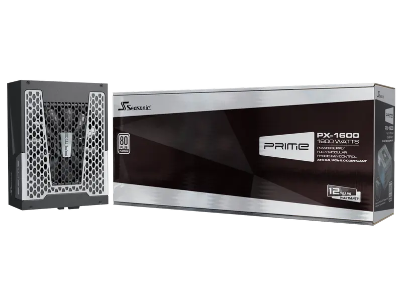 Tip Блок питания для компьютеров Seasonic Prime PX-1600 ATX Черный
