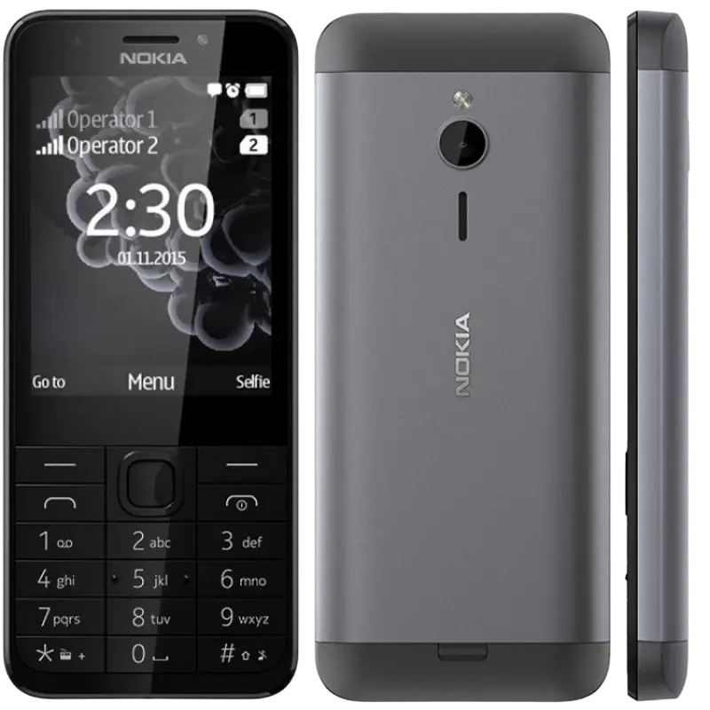 Мобильный телефон Кнопочный Nokia 230 Тёмно Серебристый