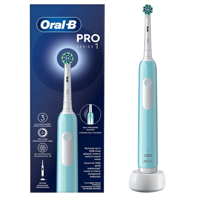 Periuță de dinți electrică Pentru adulți Braun Oral-B Pro Series 1 Caribbean Blue