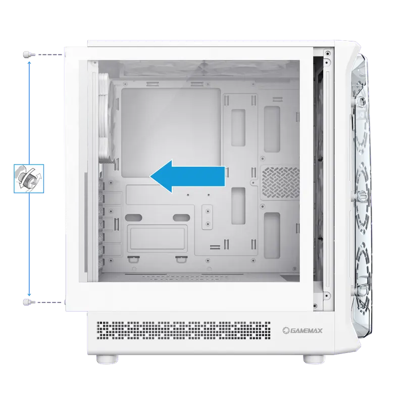 Компьютерный корпус Gamemax STARLIGHT 2 AW Midi-Tower Белый