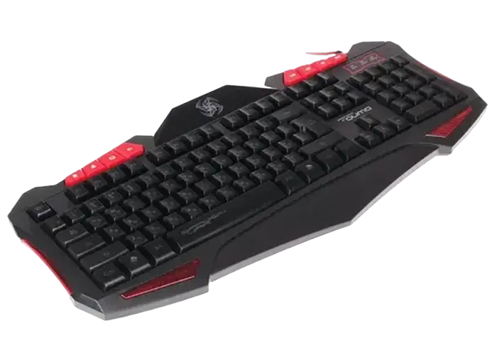 Set Tastatură + Mouse + Mouse Pad QUMO Axe Strike Membrană Negru