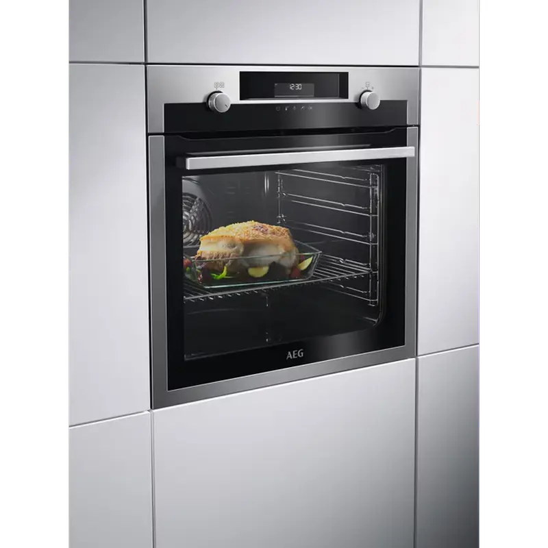 Электрический духовой шкаф AEG BCE558370M Нержавеющая сталь