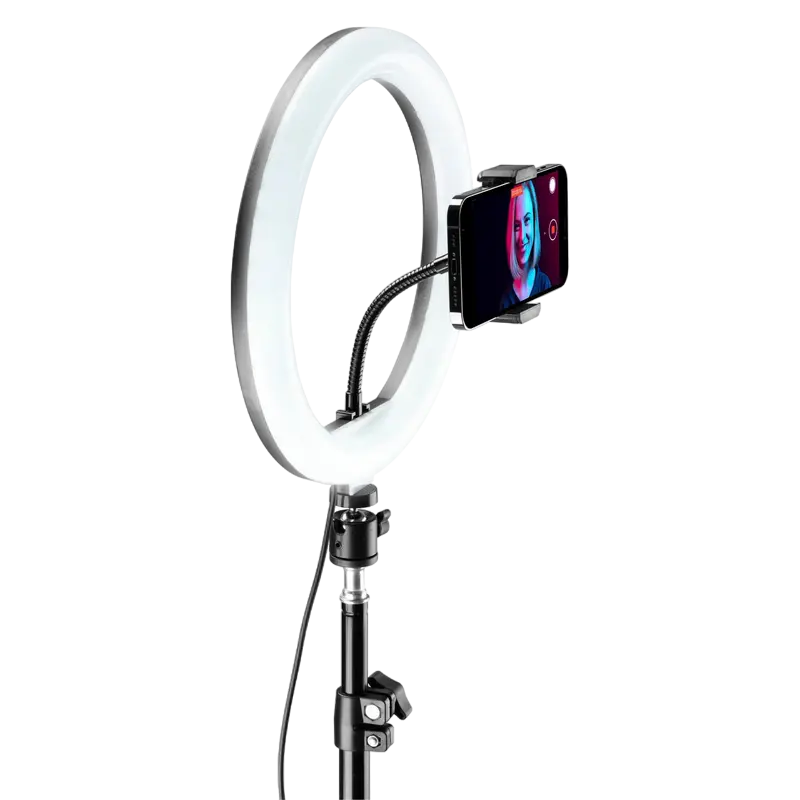 Кольцевая лампа Cellularline Selfie Ring Pro Multicolor Черный