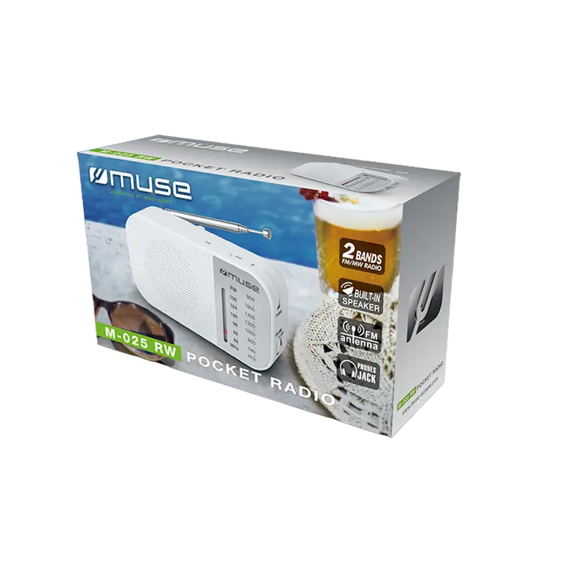 Radio portabil MUSE M-025 RW Alb
