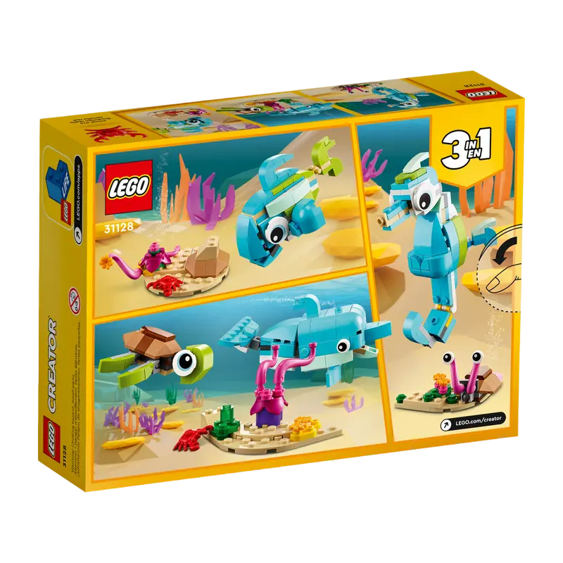 Конструктор LEGO Dolphin and Turtle Разноцветный