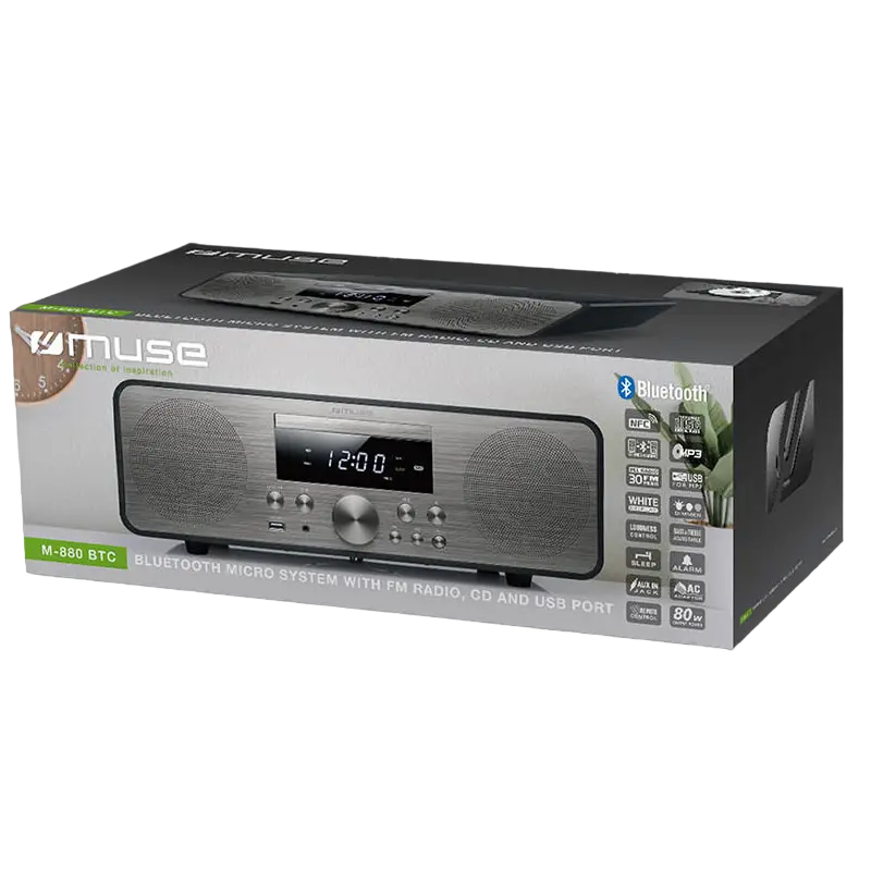 Difuzoare pentru casă fără fir MUSE M-880 BTC Negru