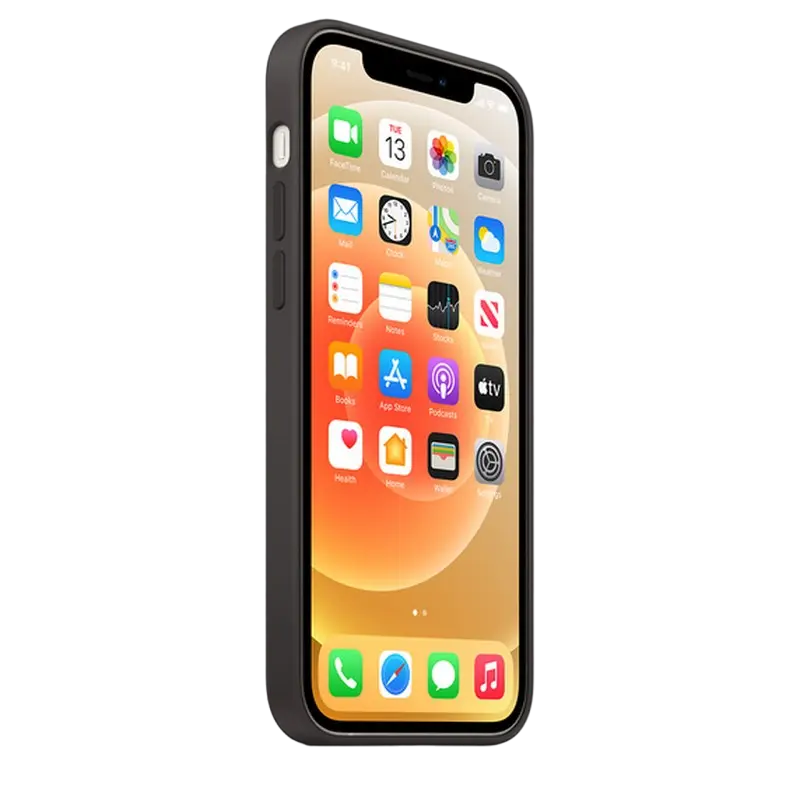 Чехол Apple iPhone 12/12 Pro Silicone Case MagSafe Силиконовый Чехол Чёрный