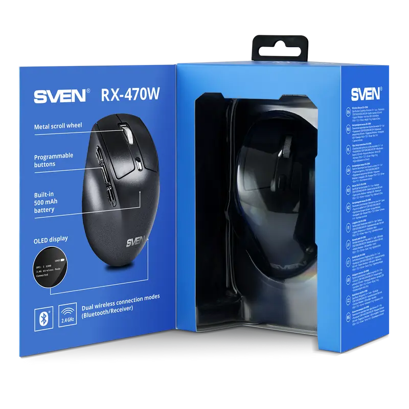 Беcпроводная мышь SVEN RX-470W Беспроводное Чёрный