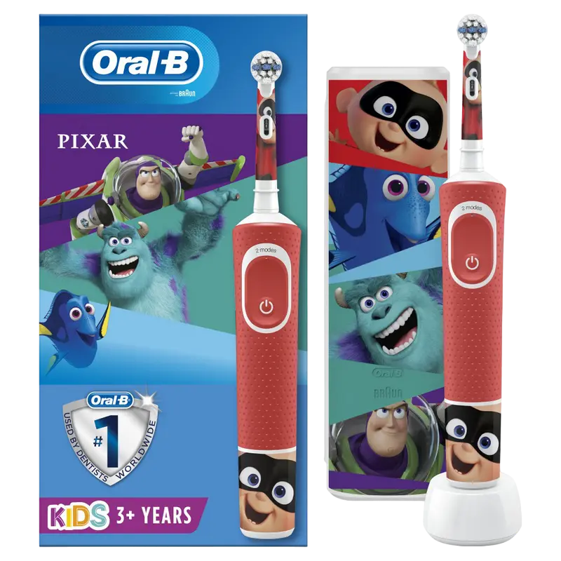 Электрическая зубная щетка Для детей Braun Kids Vitality D100 Красный