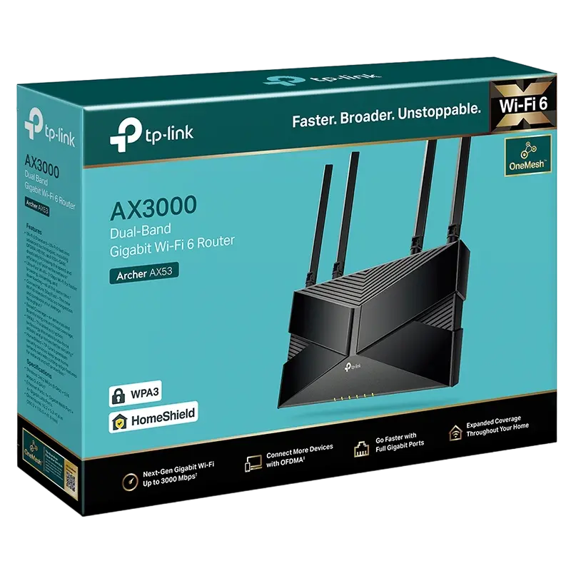 Беспроводной маршрутизатор TP-LINK Archer AX53 Черный