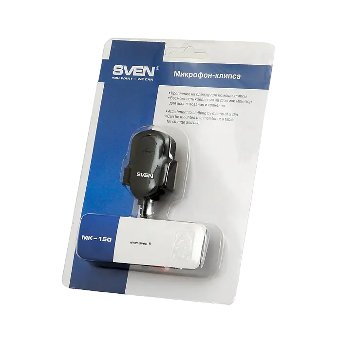 Компьютерный микрофон SVEN MK-150 Проводной аналоговый Черный