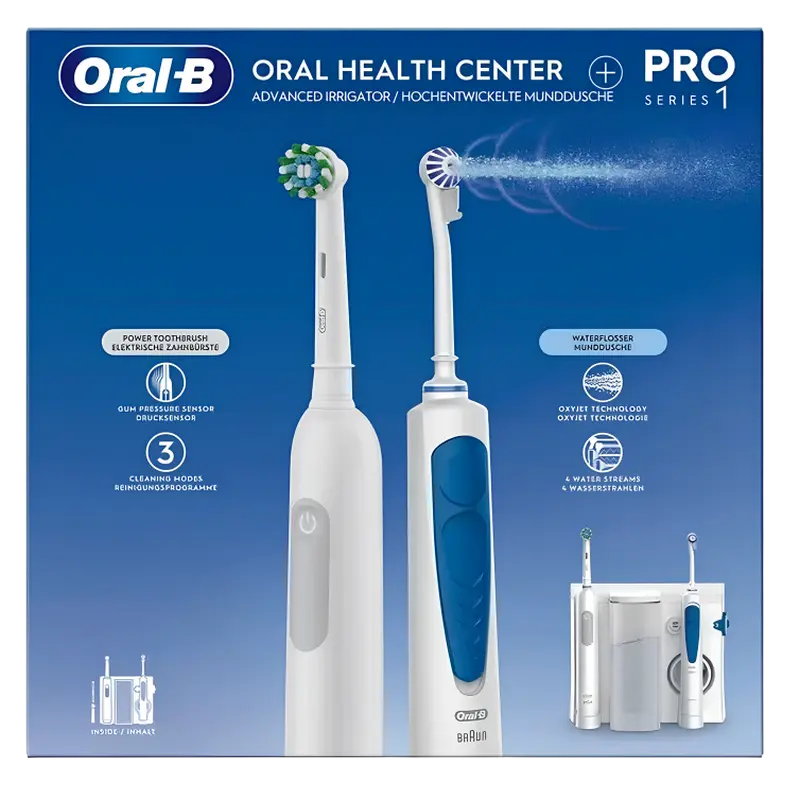 Irigator oral Pentru adulți Braun OxyJet + Pro 1 Alb | Albastru
