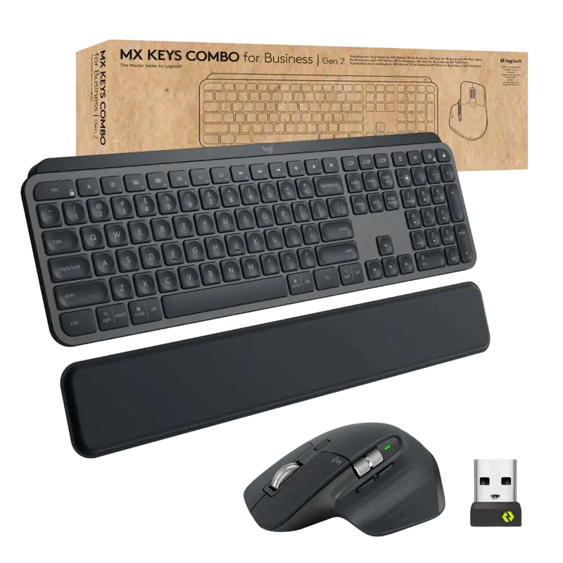 Set Tastatură + Mouse Logitech Combo for Business Gen 2 Membrană Negru