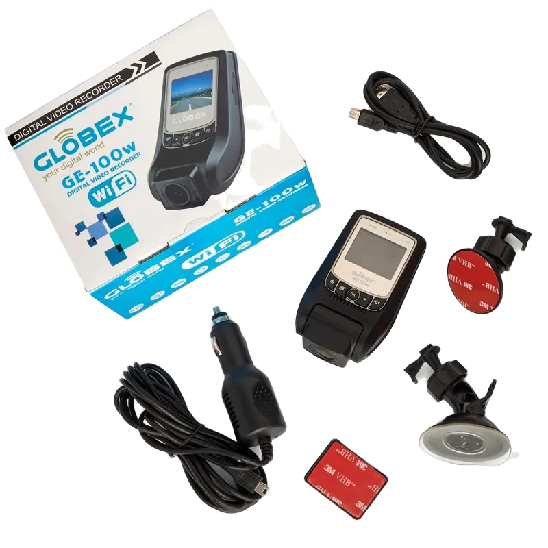 Автомобильный видеорегистратор Globex GE-100w Черный