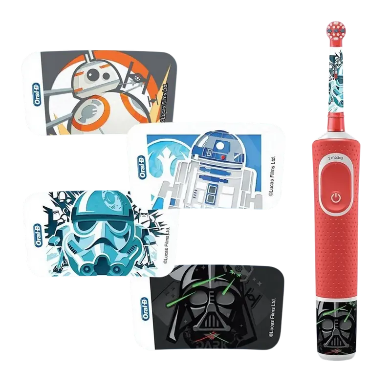 Электрическая зубная щетка Для детей Braun Kids D100 StarWars Красный